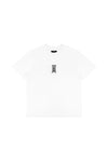 Mirror Vision Tee with regular fit and crackle print in white cotton.
