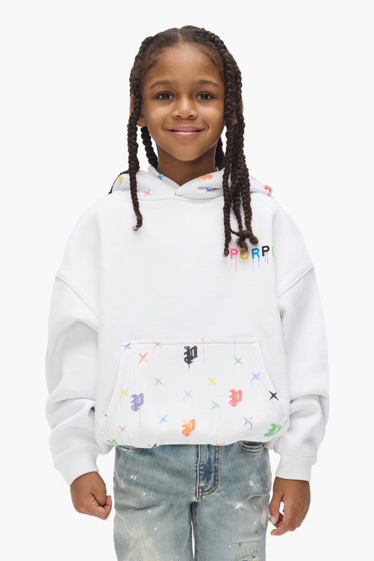 Kids' Painted Monogram Hoodie
