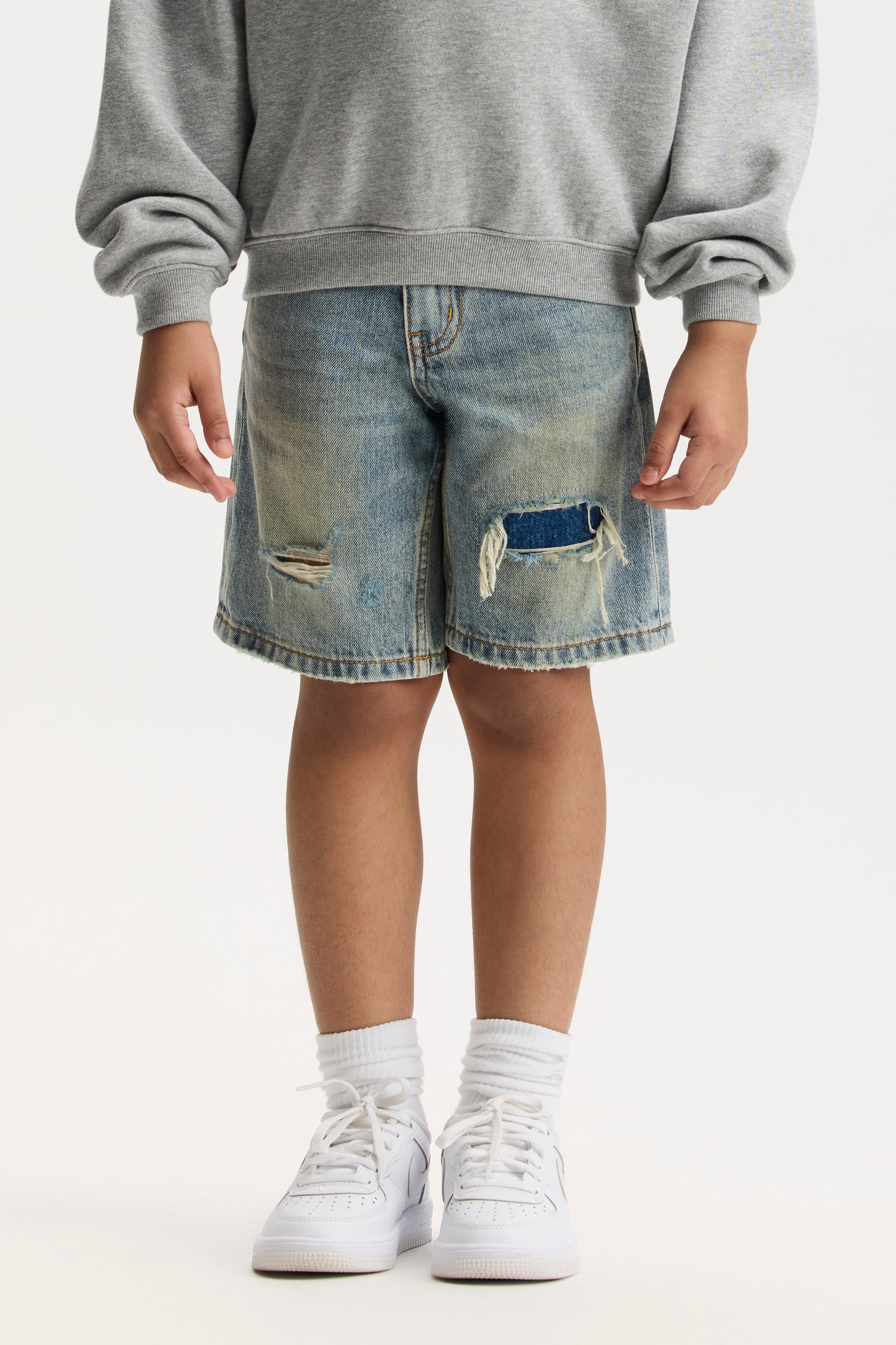 Kids' Faros Rip Patched Shorts