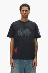 Headbanger Tee in acid wash, regular fit, 100% cotton, available in sizes XS to 3XL.