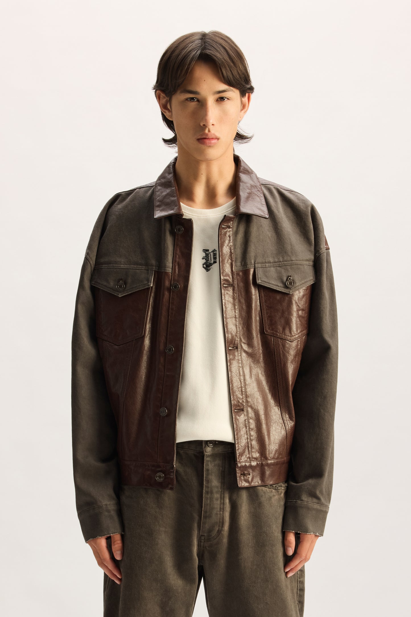 Leather Mix Jacket