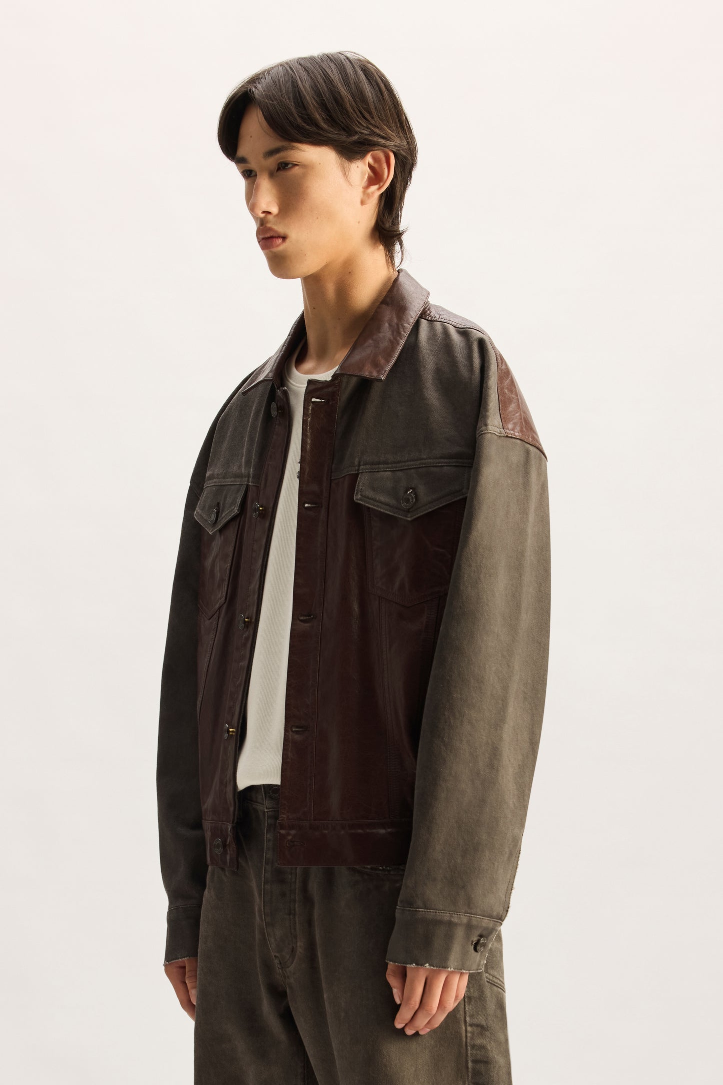 Leather Mix Jacket