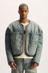 Reversible Fur Denim Jacket