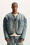 Reversible Fur Denim Jacket