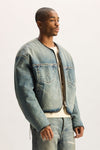 Reversible Fur Denim Jacket