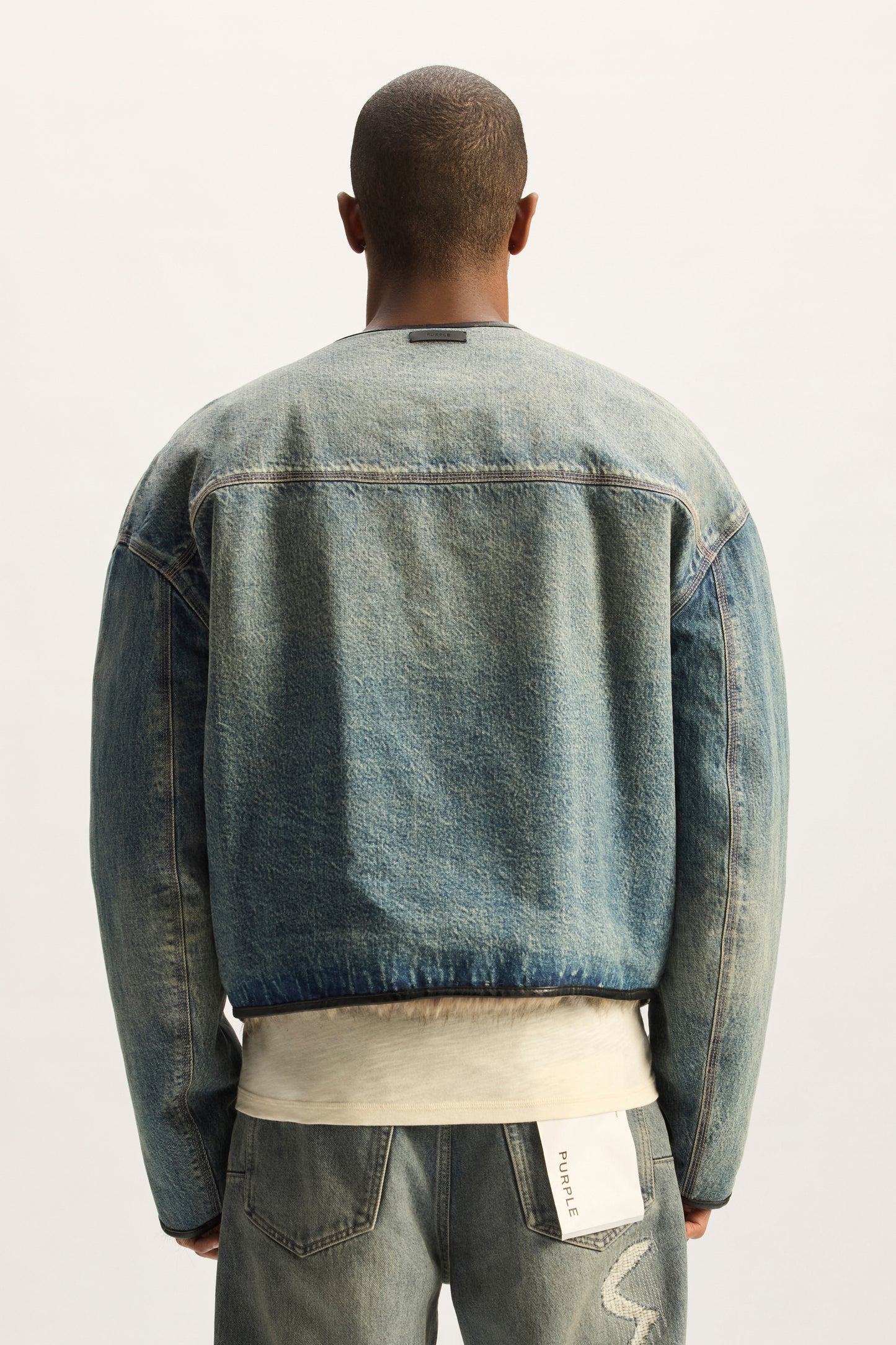 Reversible Fur Denim Jacket