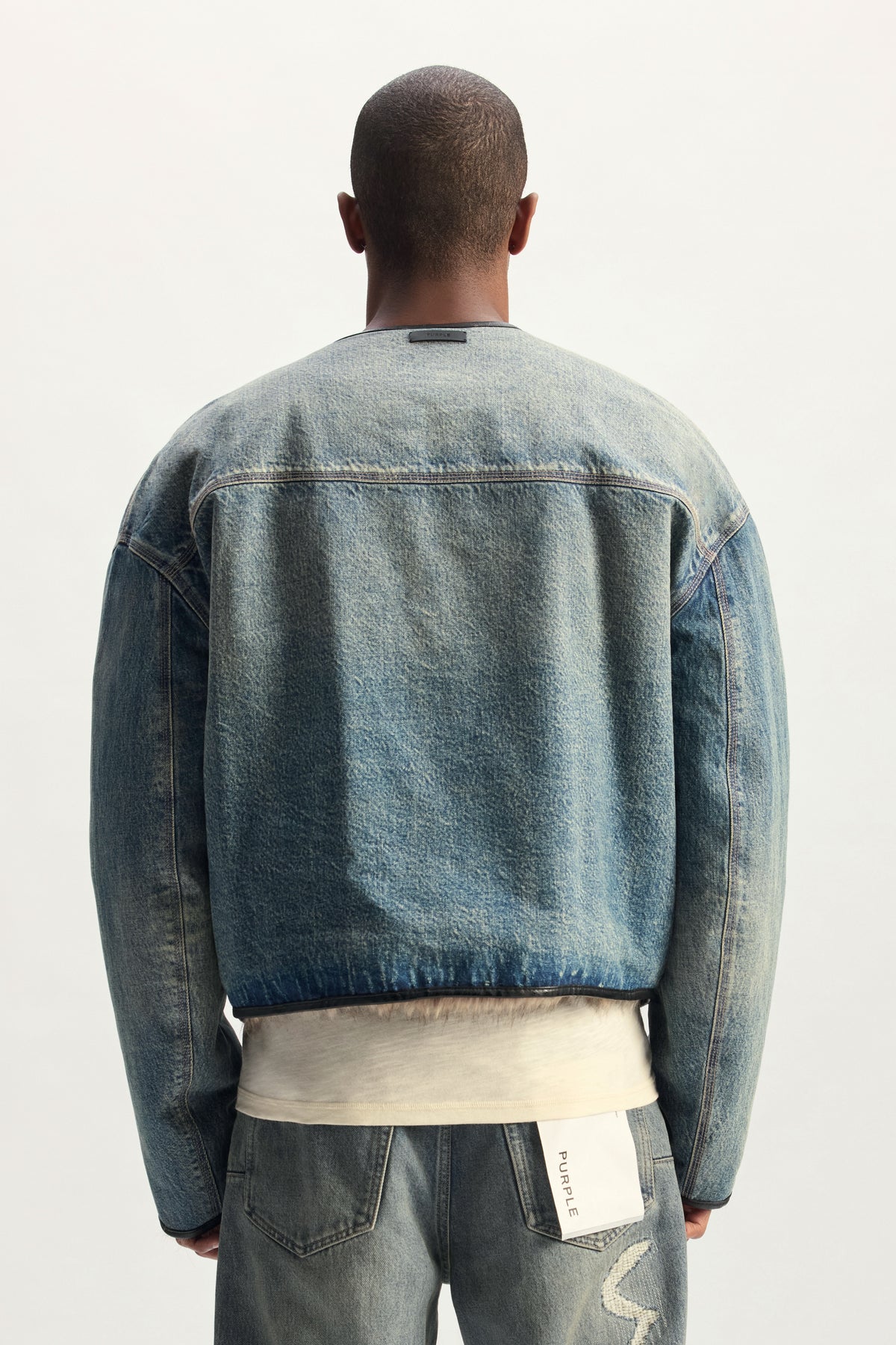 Reversible Fur Denim Jacket