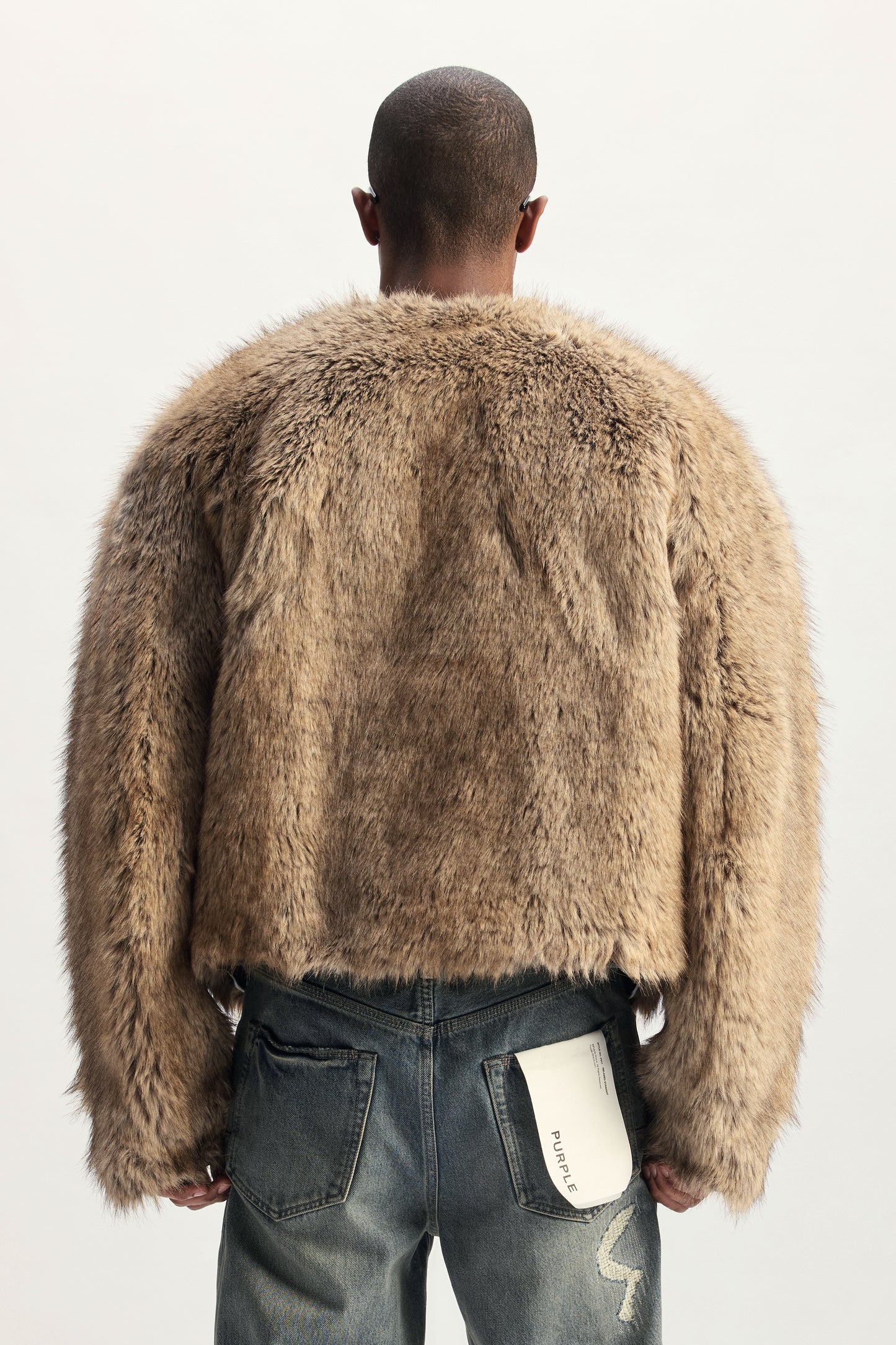 Reversible Fur Denim Jacket