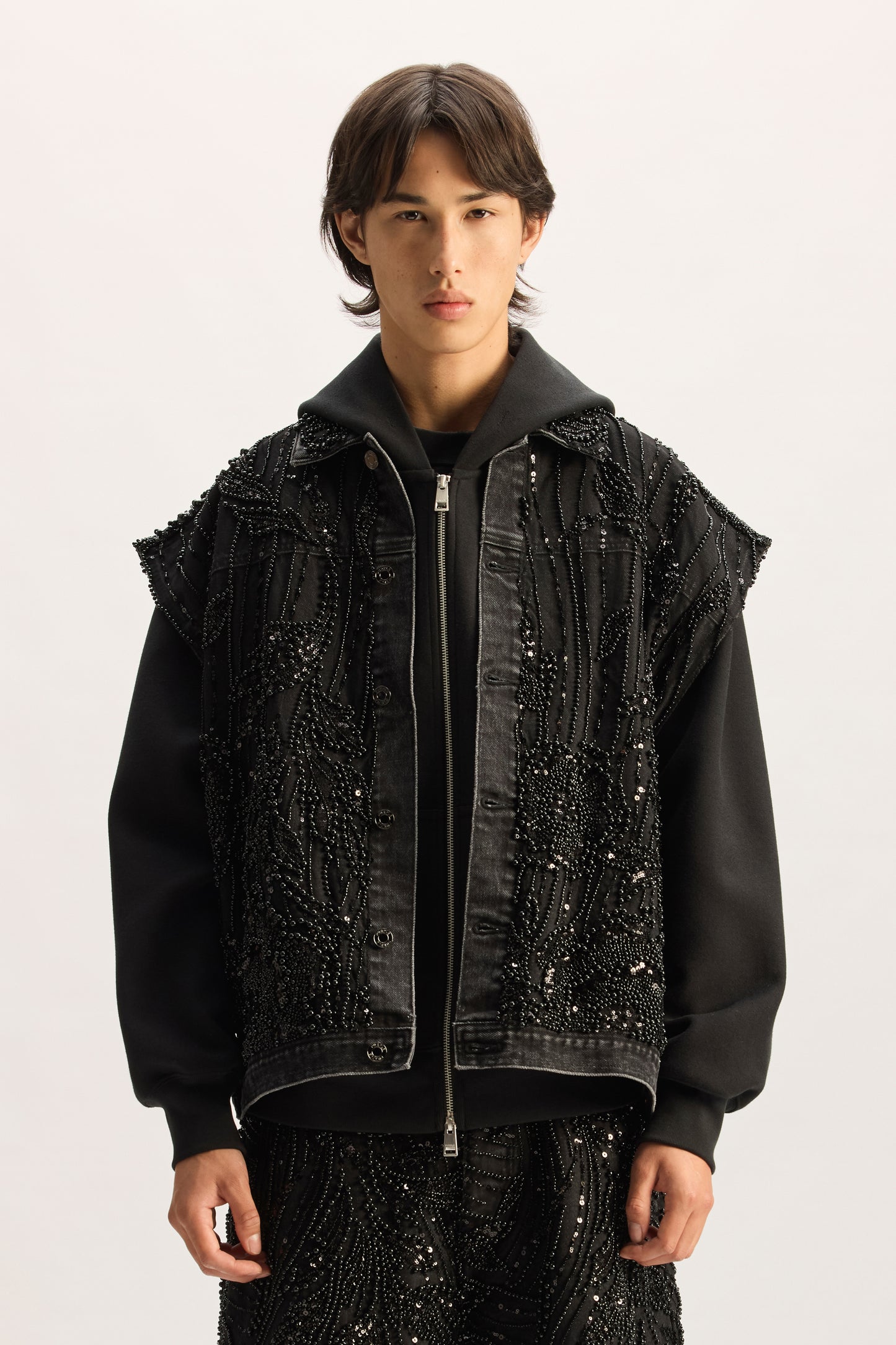 Mesh Embellished Vest