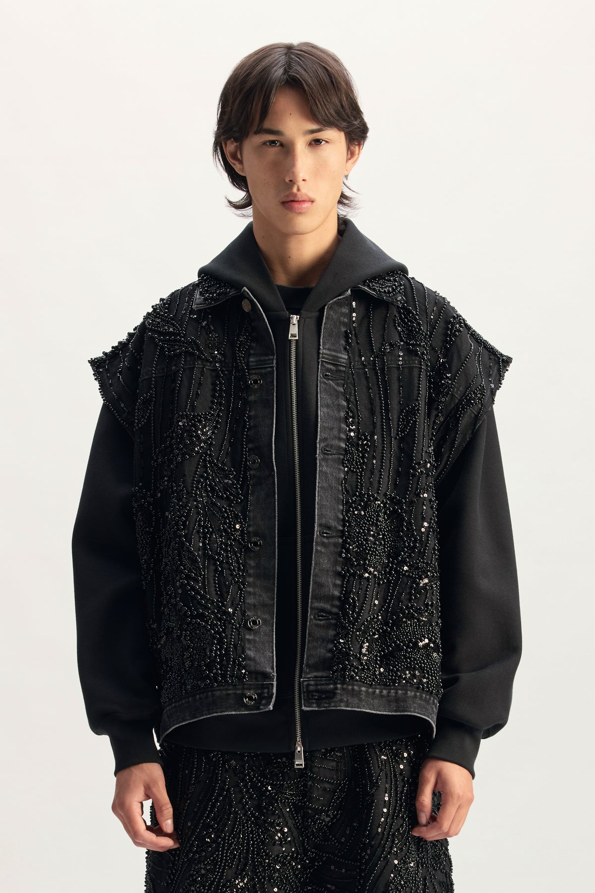 Mesh Embellished Vest