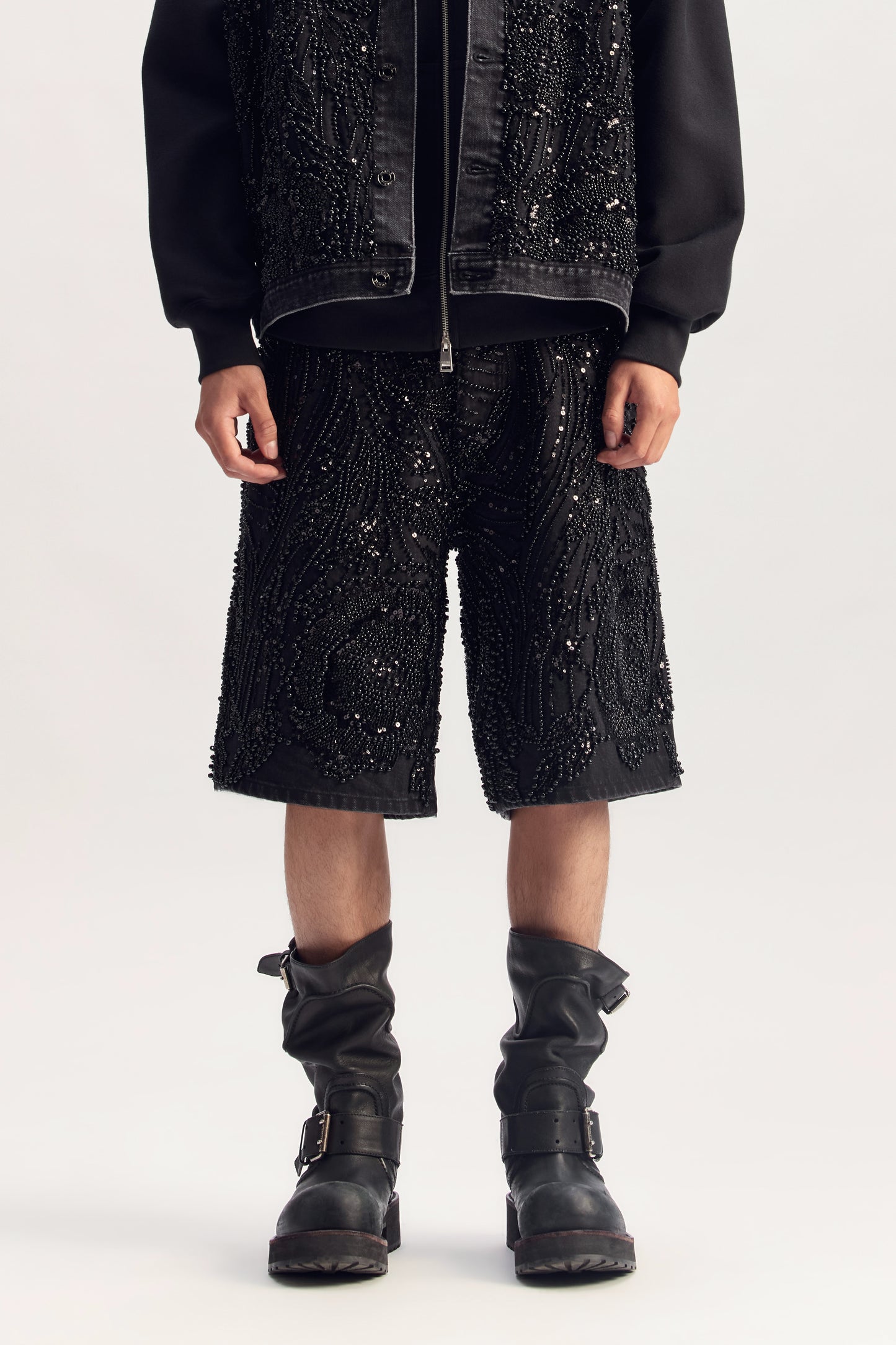 P070 Mesh Embellishment Short