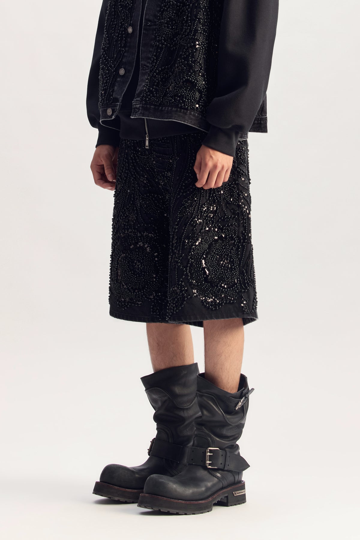 P070 Mesh Embellishment Short
