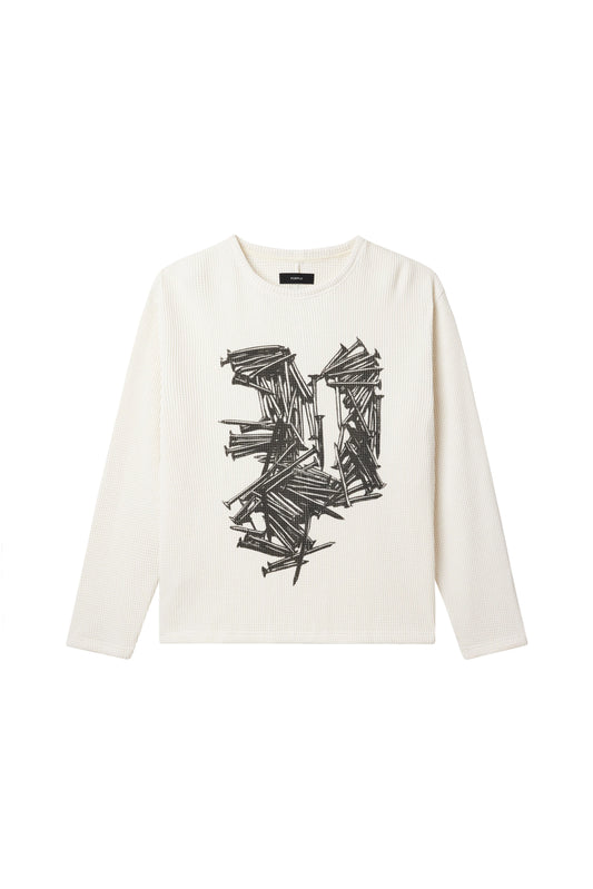 Gothic P Nails Waffle Knit Shirt