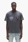 Twin Picks Tee in Slub Jersey Fit with Acid Wash and Textured Jersey finish