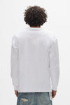 Scattered Gothic Pearls Long Sleeve Tee with Pearl Hotfix in Regular Fit, 100% Cotton