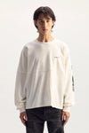 Jumbo Wordmark Long Sleeve Tee in relaxed fit, made from 100% cotton, available in multiple sizes.
