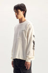 Jumbo Wordmark Long Sleeve Tee in relaxed fit, made from 100% cotton textured jersey.