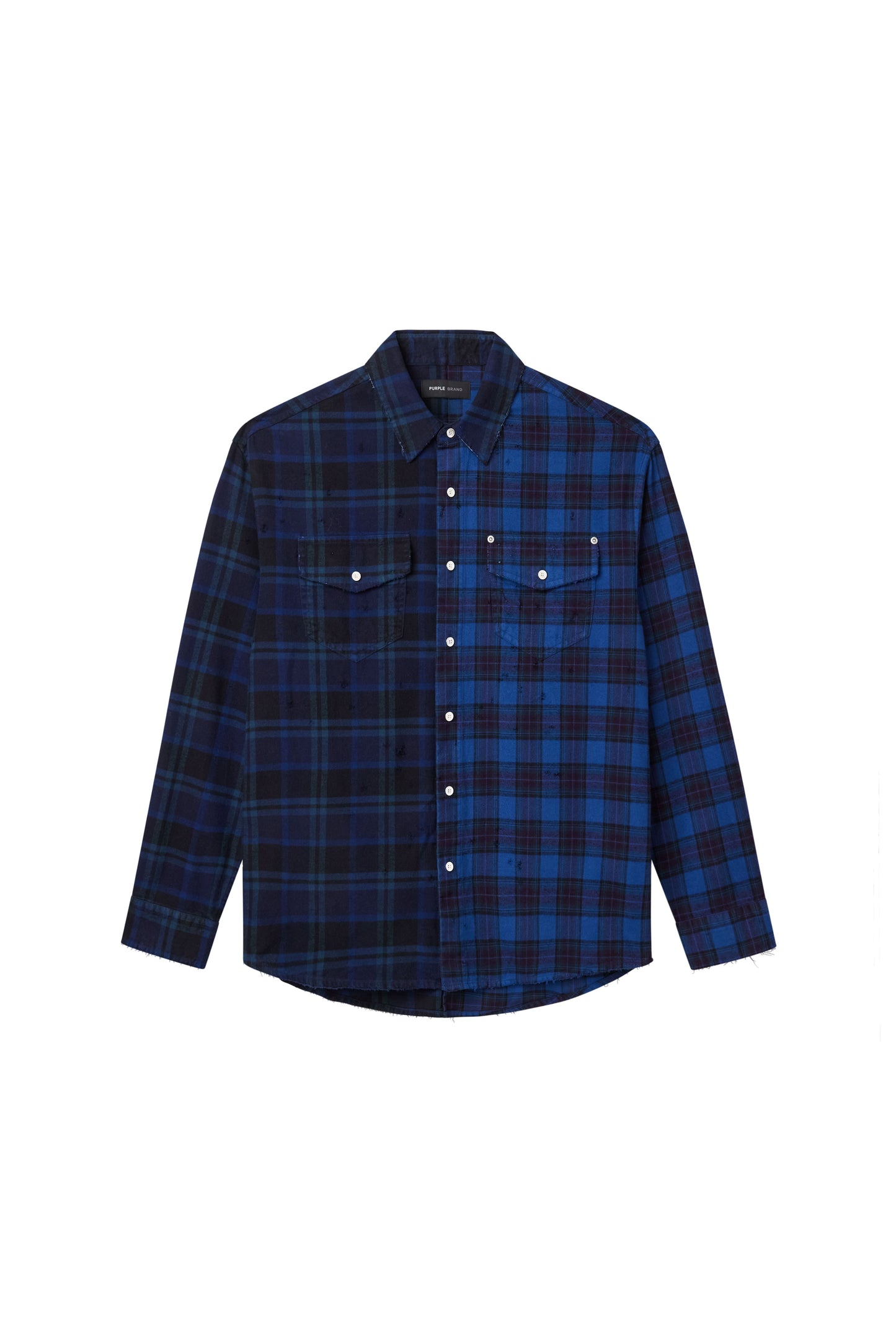 half and half dress shirt Frizmworks OG Dobby Weave Seersucker Half Shirt - Navy