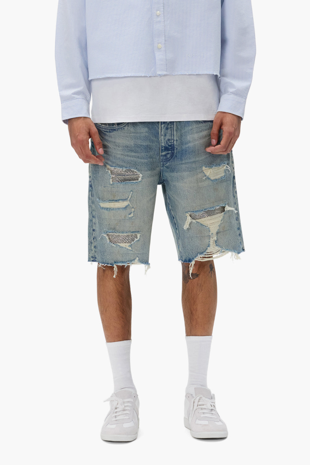 P059 Beaded Destroyed Short