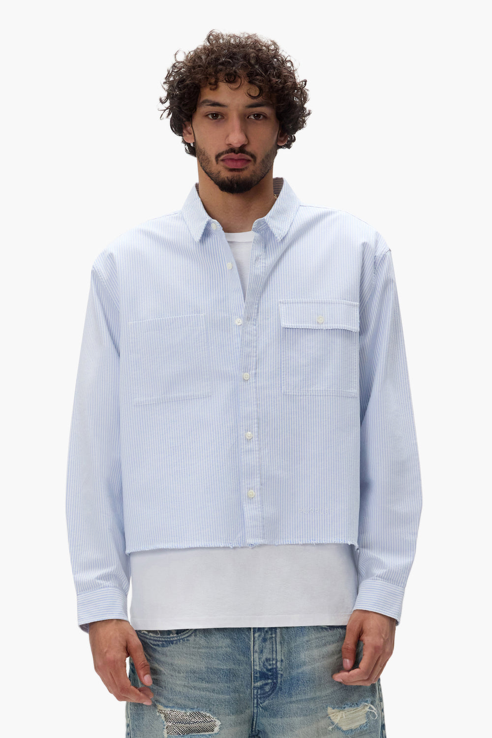 Cropped Poplin Shirt