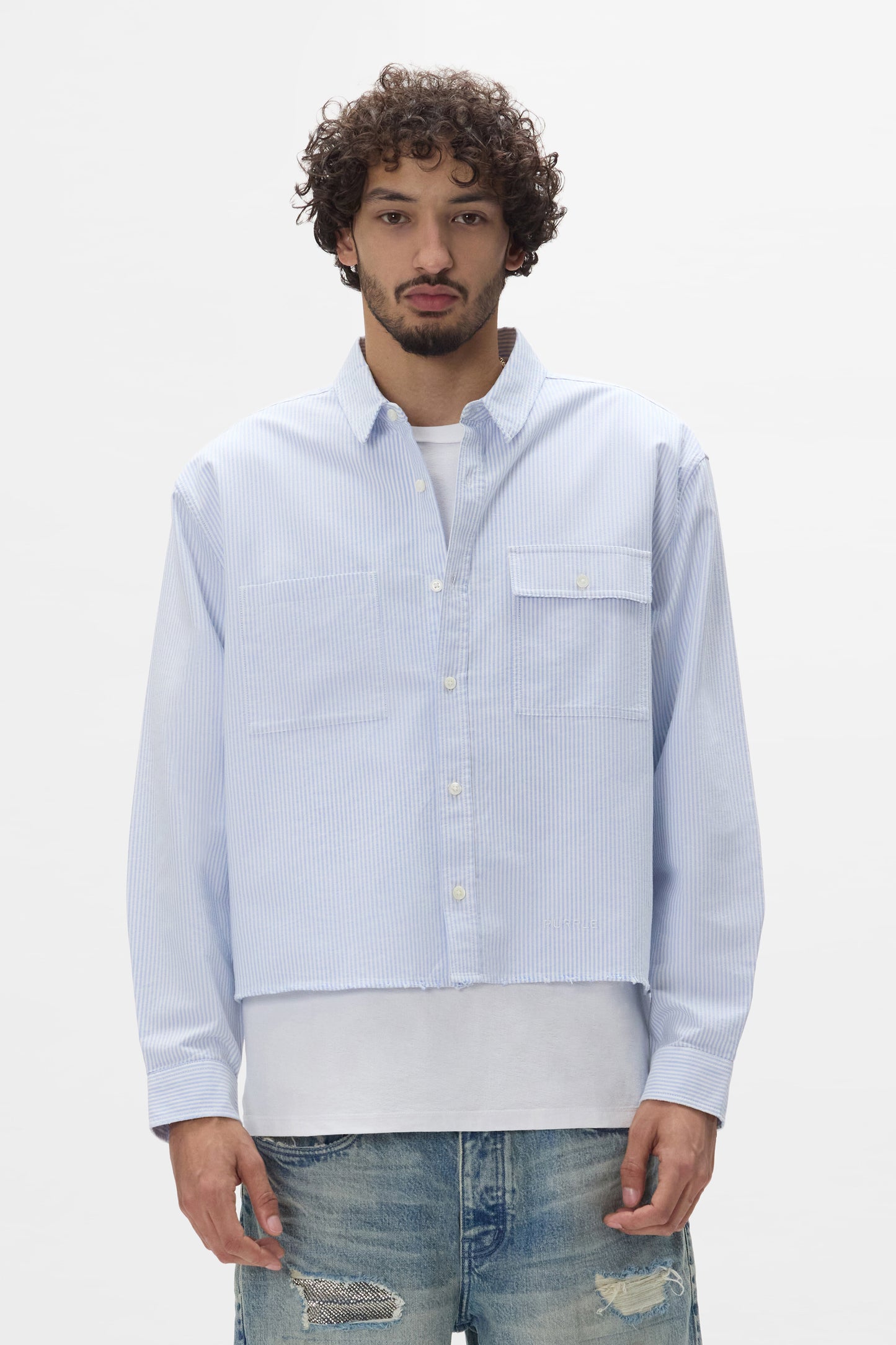 Cropped Poplin Shirt