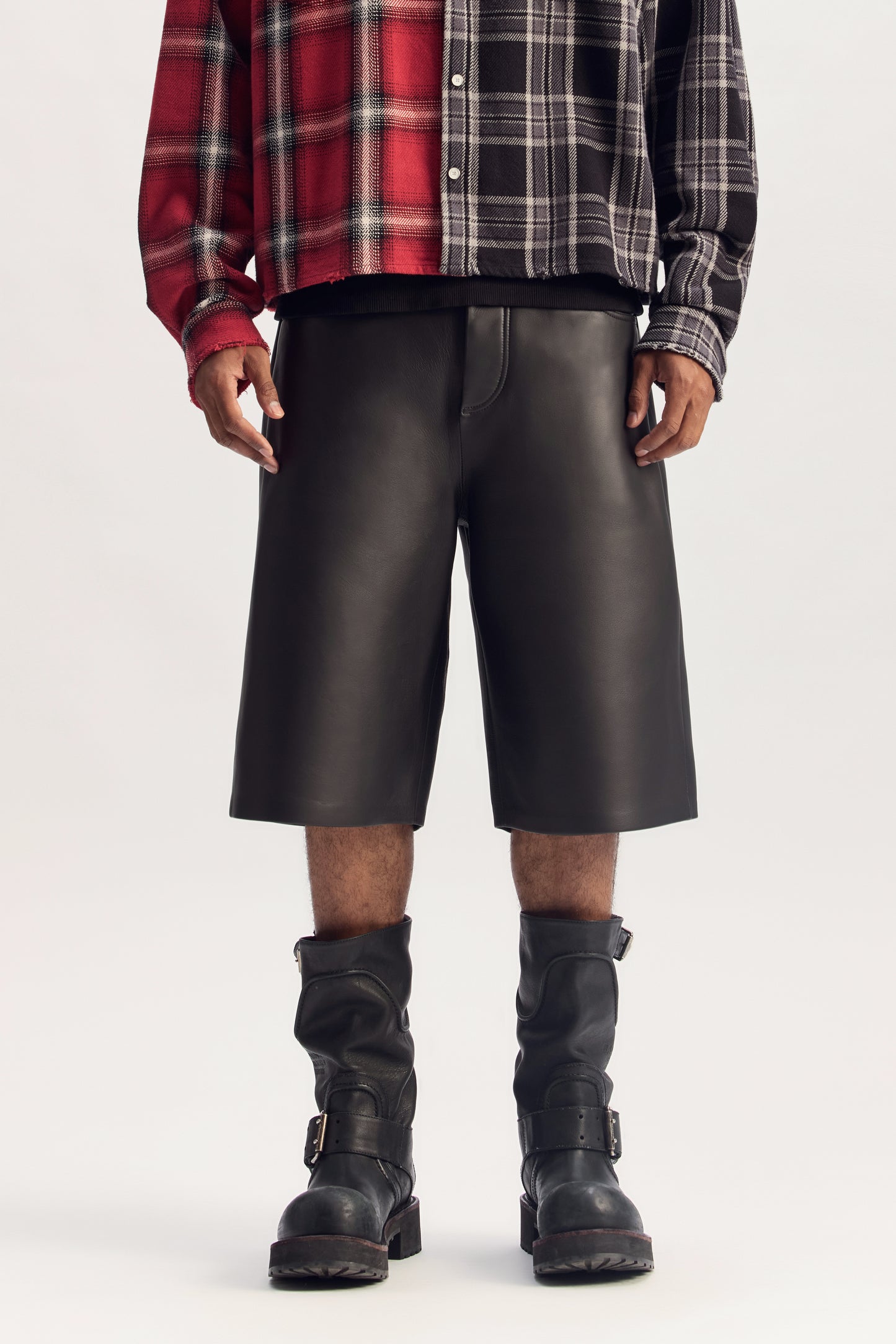Leather Bonded Short