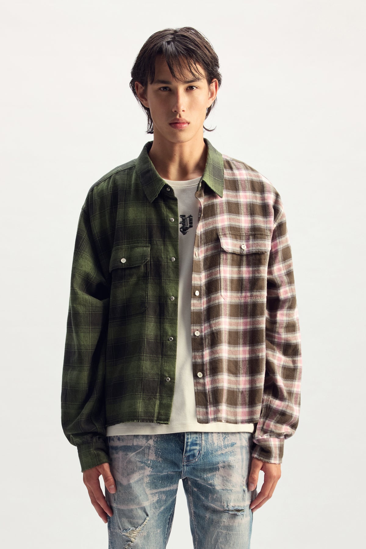 Gothic Wordmark Plaid Shirt