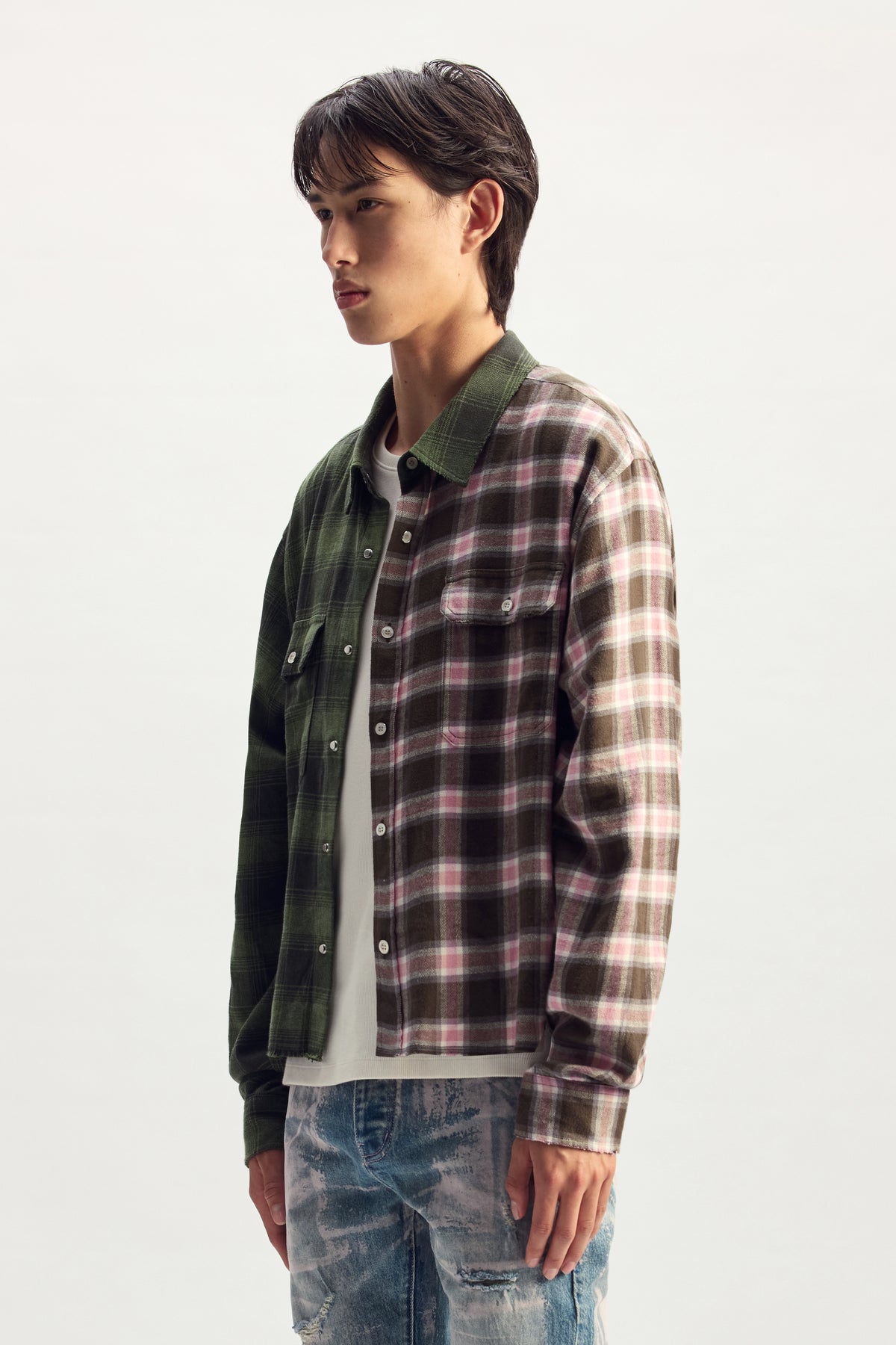 Gothic Wordmark Plaid Shirt
