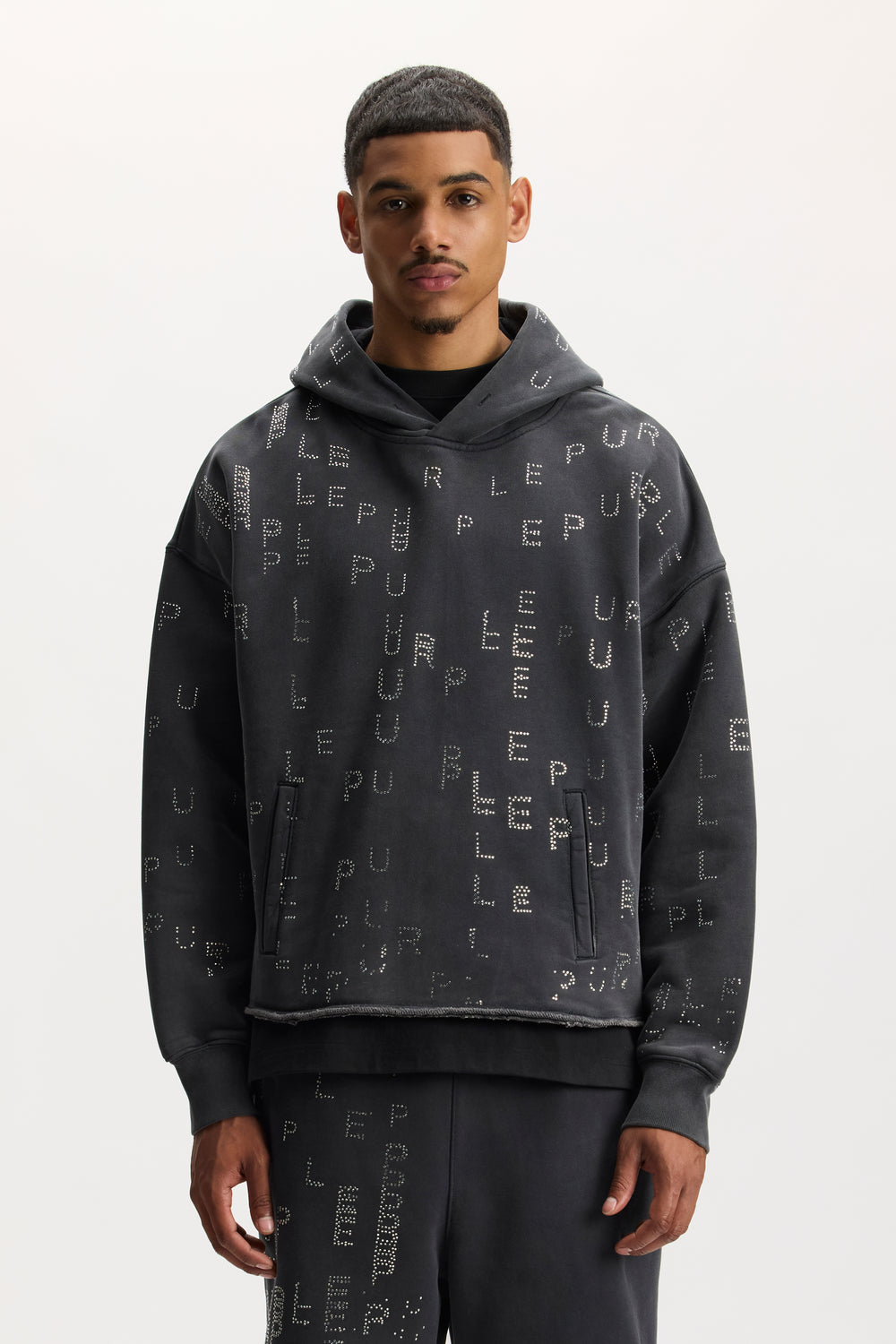 Studded Sequin Hoodie