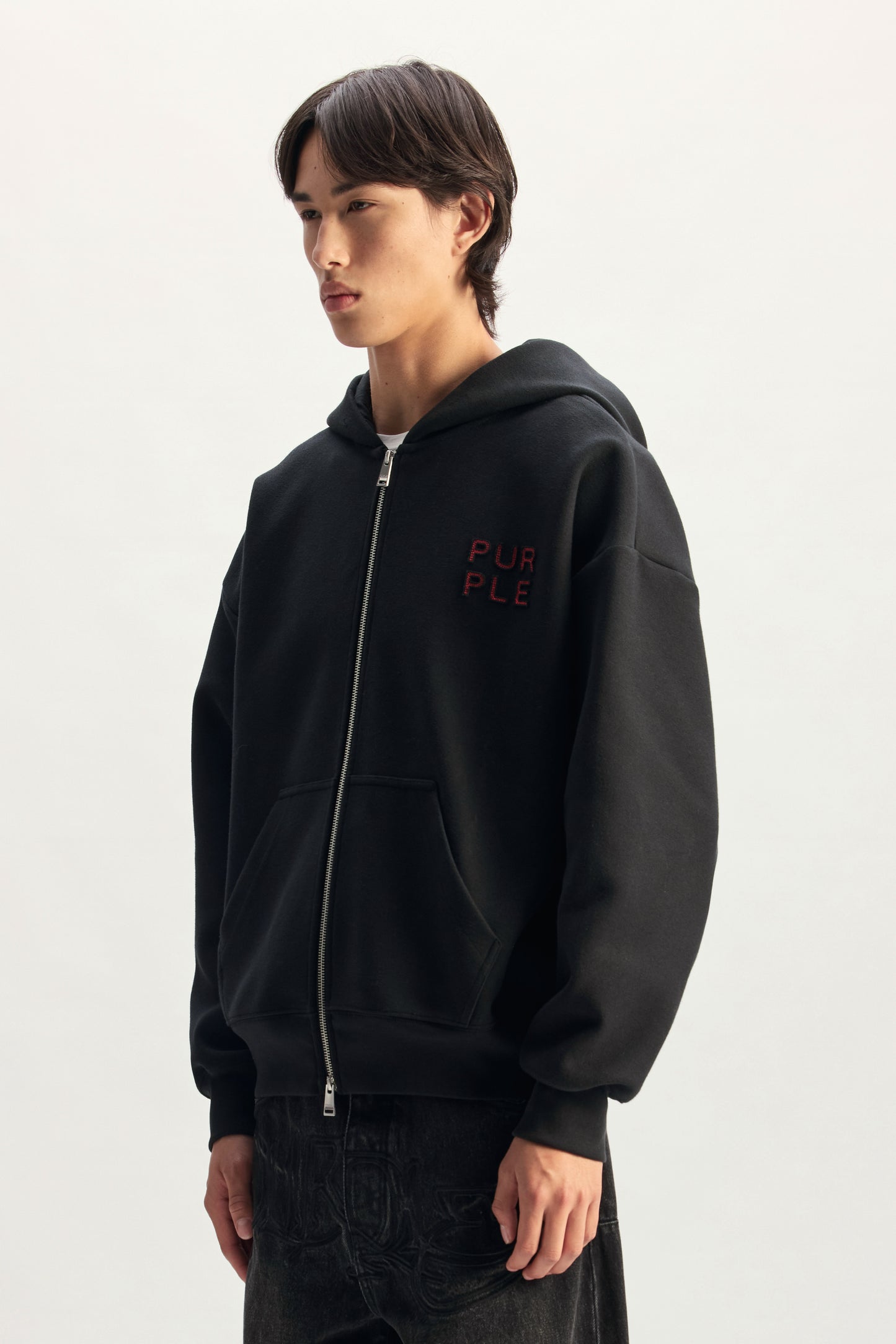 Split Zip Up Hoodie