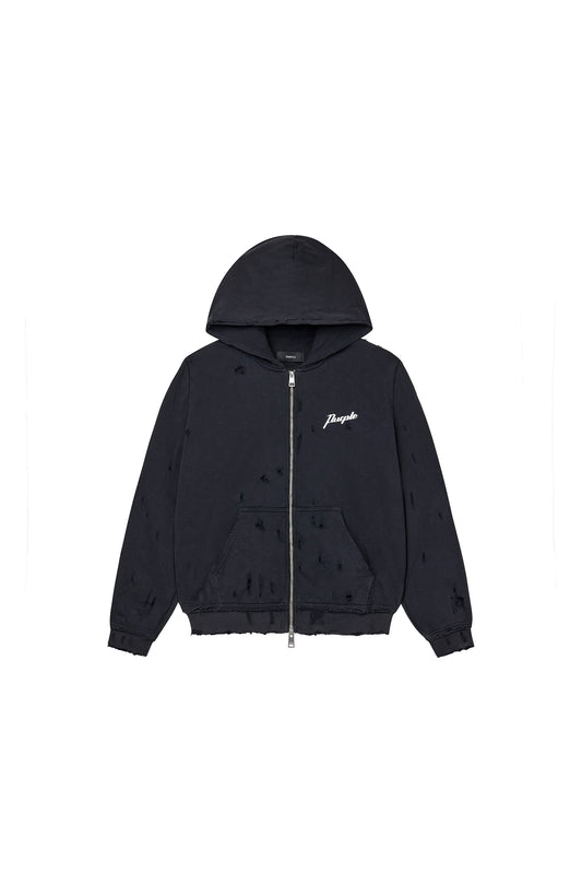 Script Zip Up Hoodie