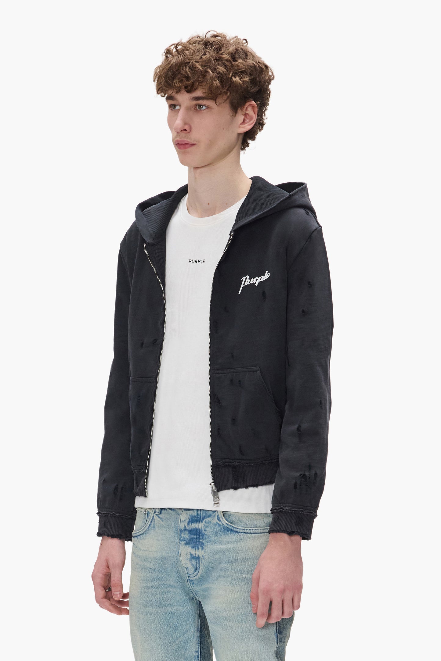 Script Zip Up Hoodie