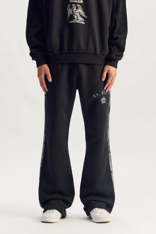 St. Violet Stripe Flare Sweatpant
