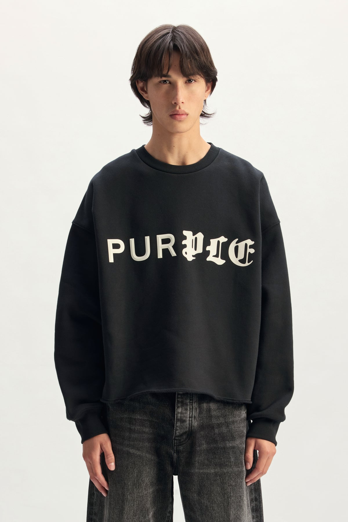 Half & Half Crewneck Sweater