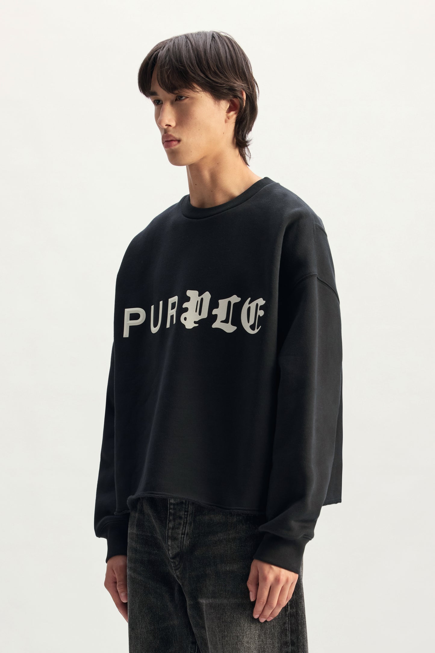 Half & Half Crewneck Sweater