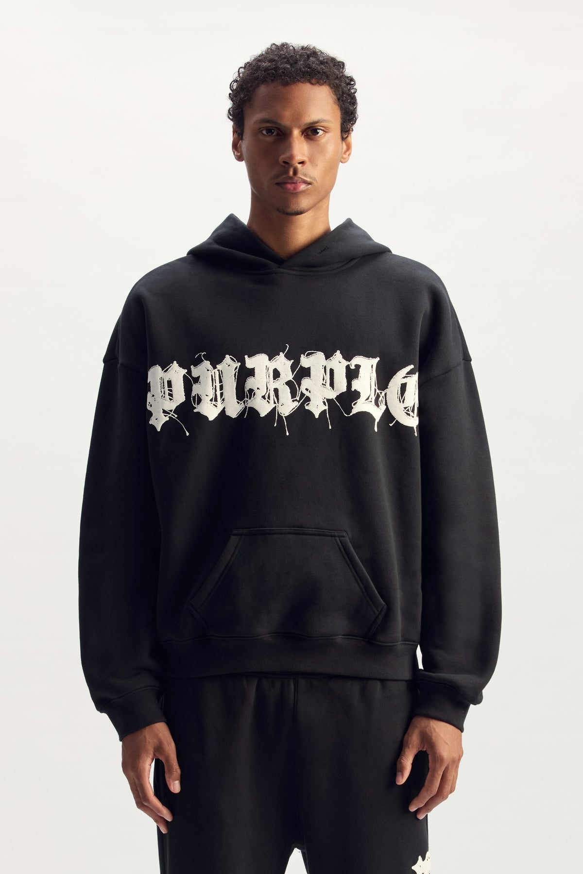 Gothic Wordmark Stitch Hoodie
