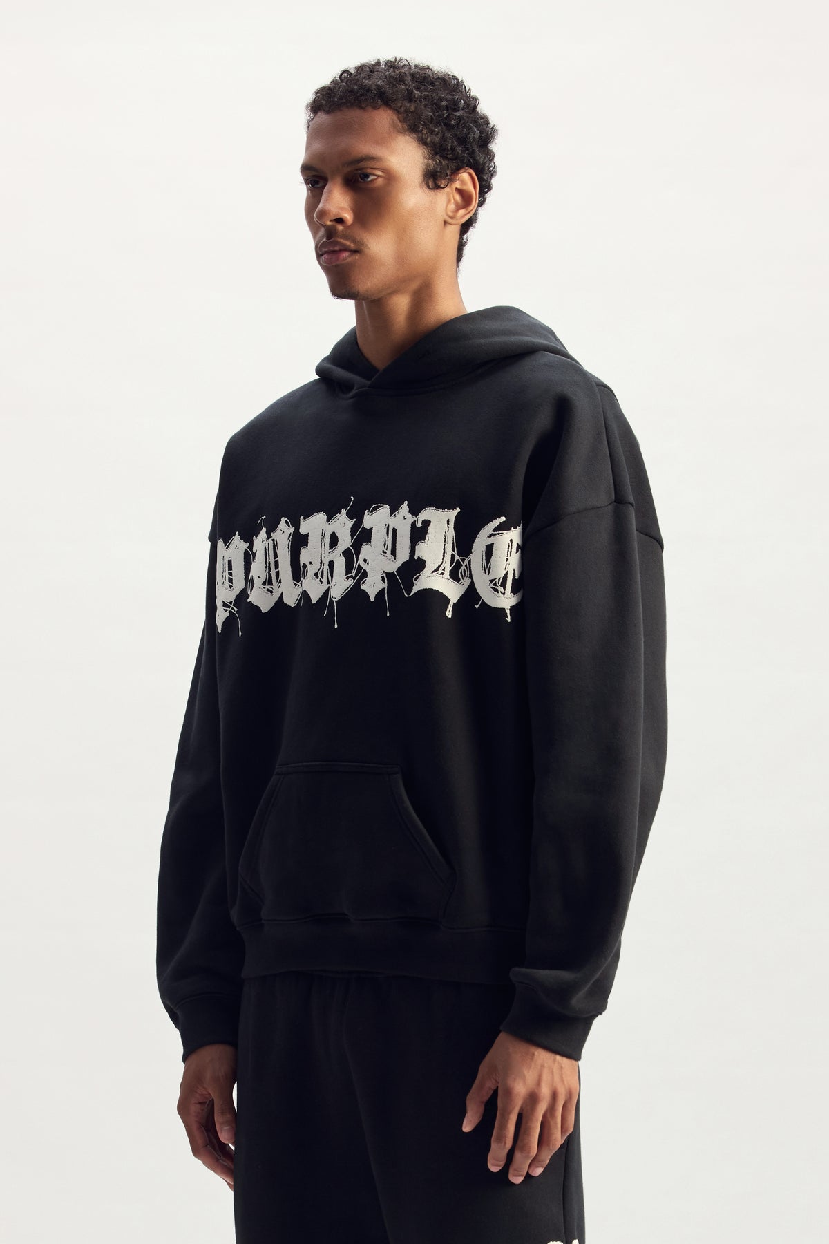 Gothic Wordmark Stitch Hoodie