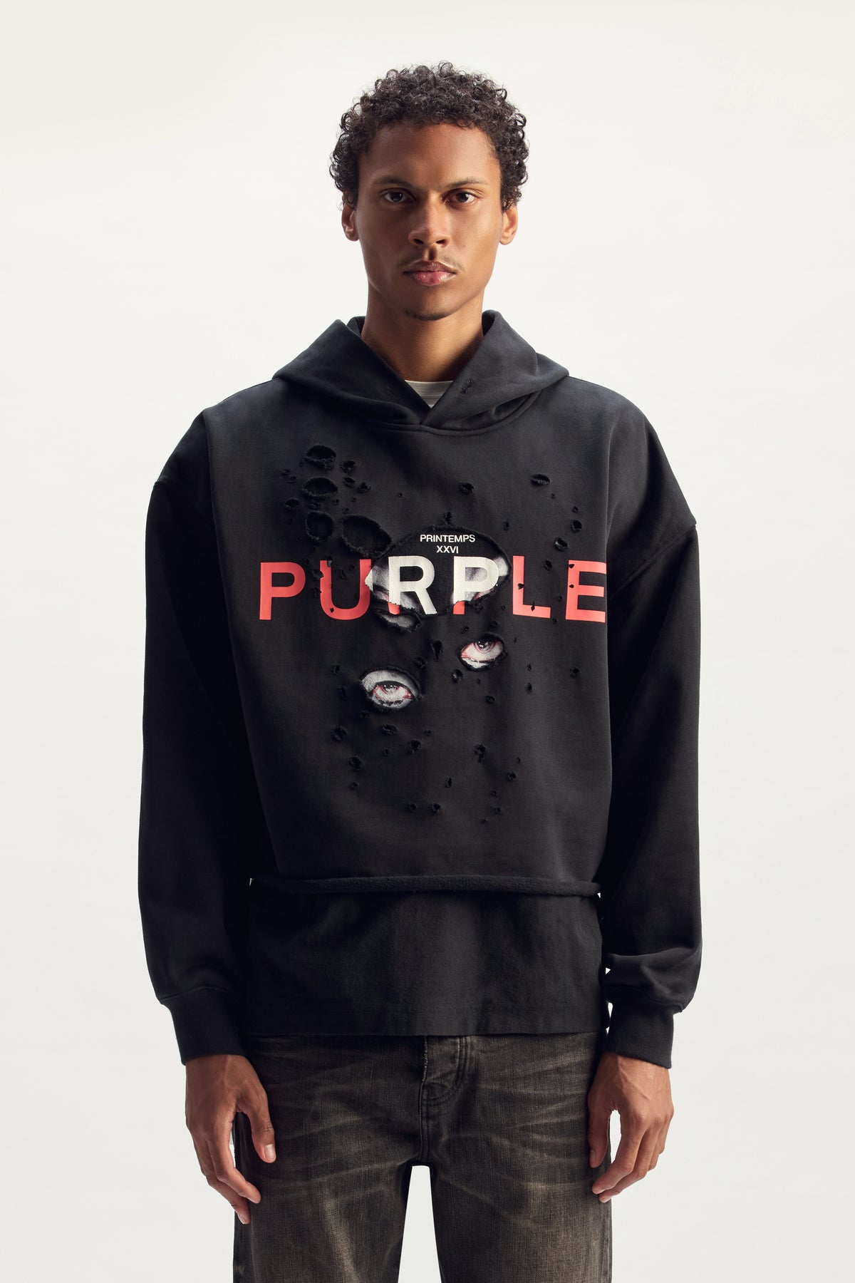 Cutout Double Layer Hoodie