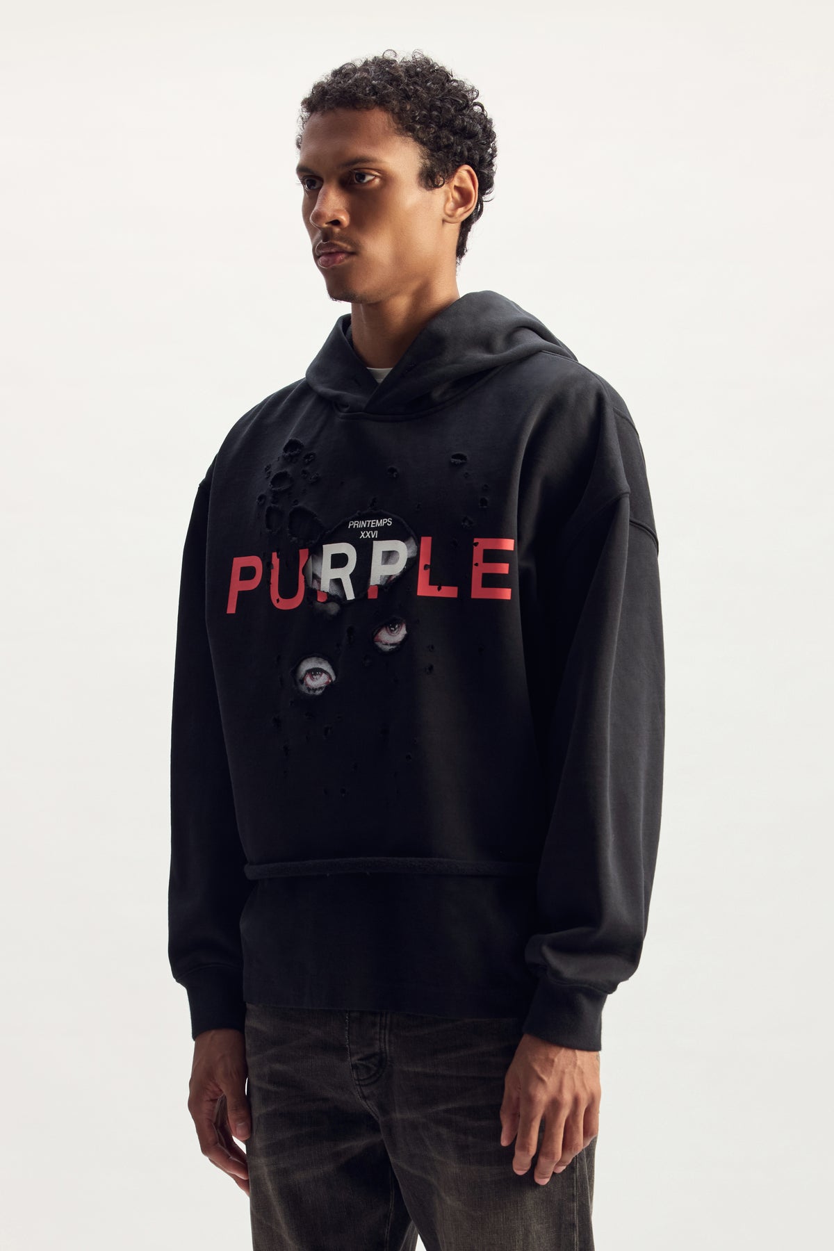 Cutout Double Layer Hoodie