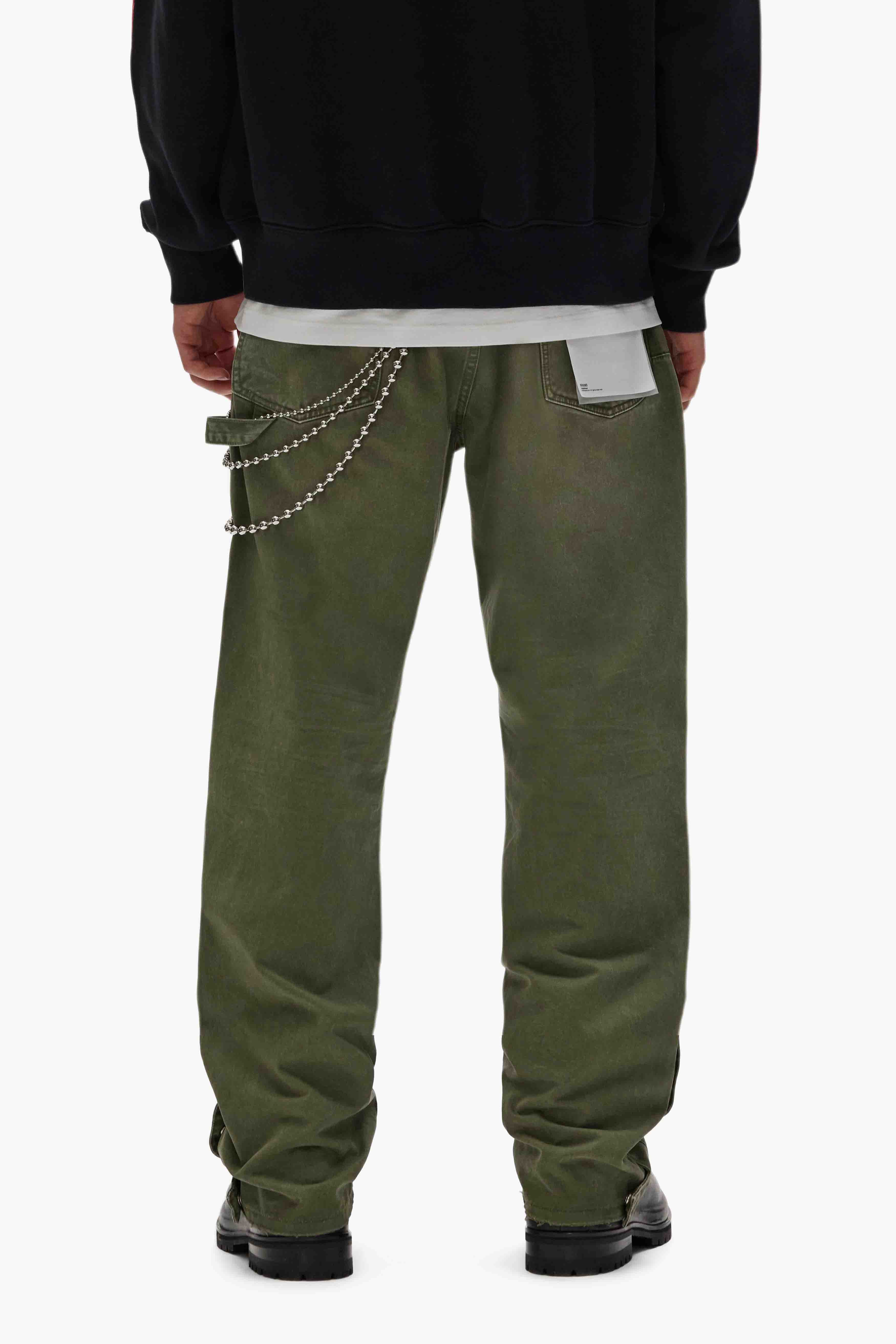 【SATIIIZ】Rien Snap Carpenter Bermuda Pants Bermuda Jean Shorts for Women Y2k Straight Leg Keen Length