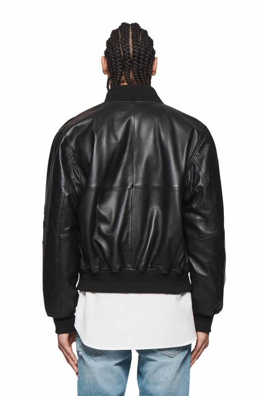 Leather Bomber Jacket