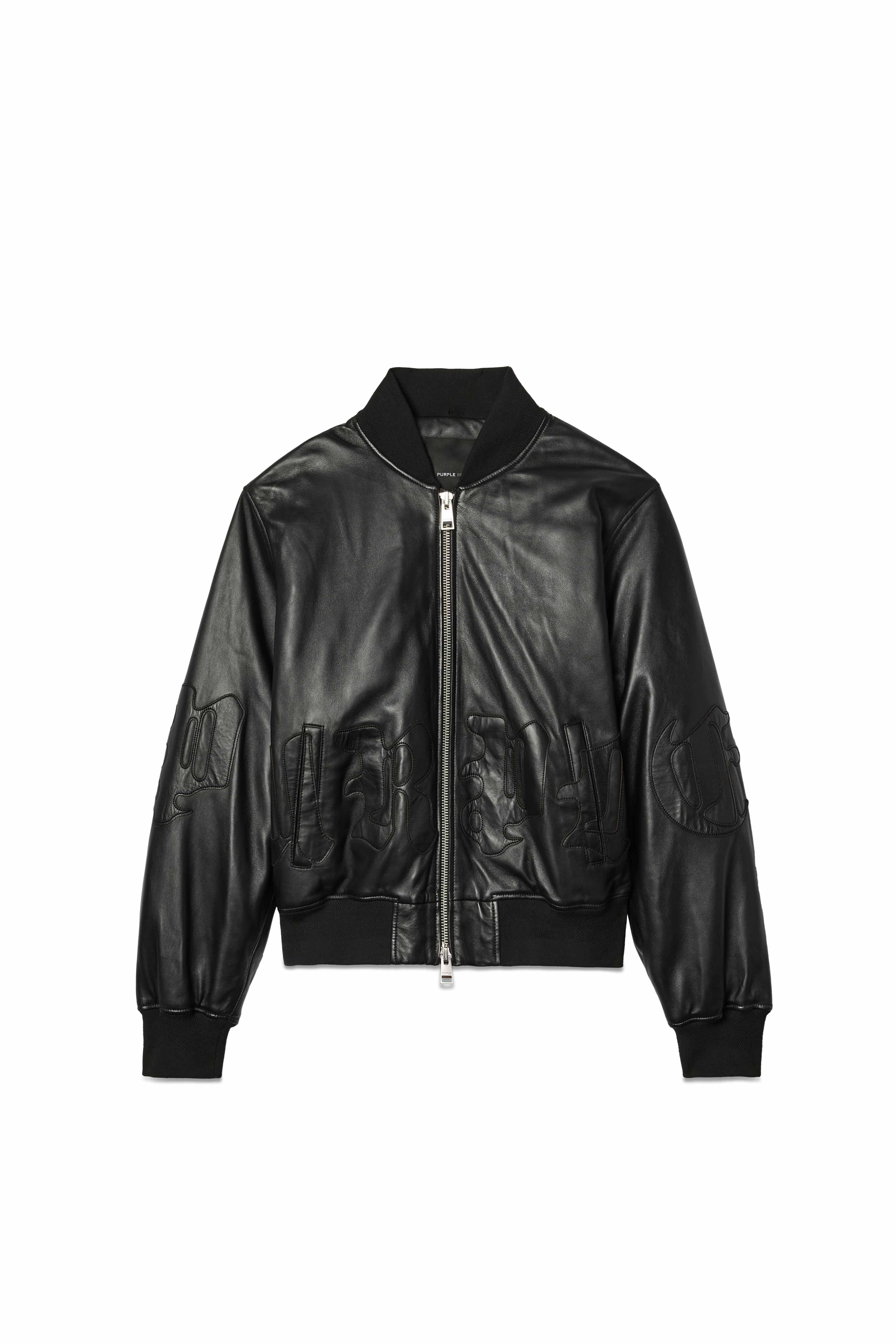 Belgio“本革”leather”黒“短丈“bomber jacket oscar-