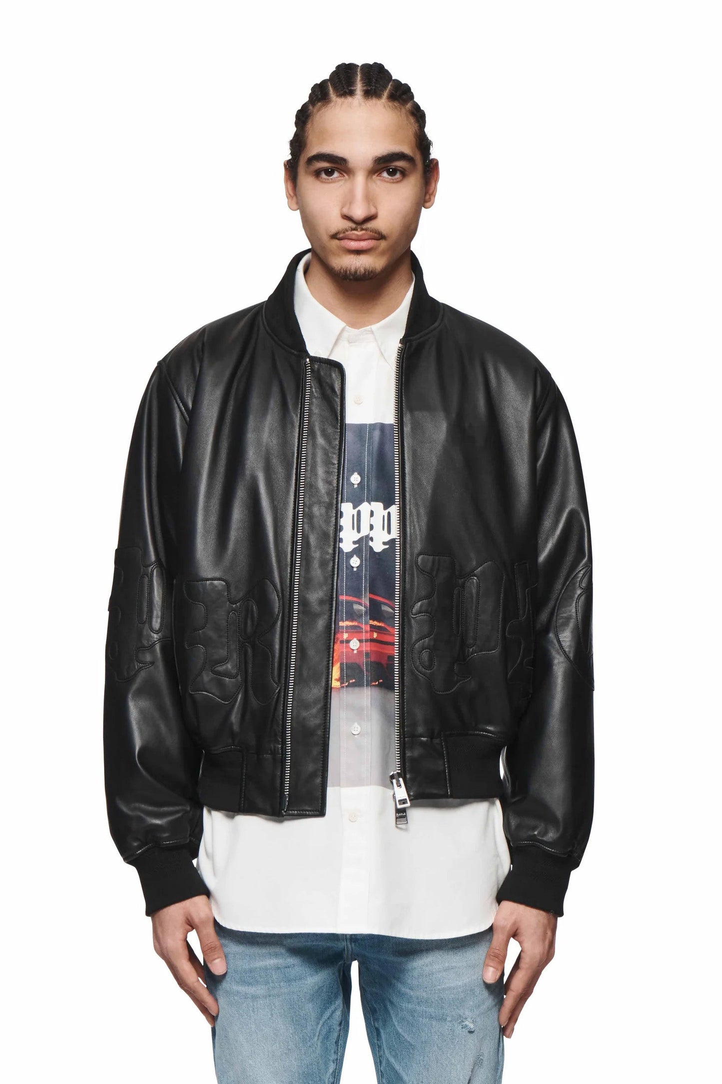 Leather Bomber Jacket