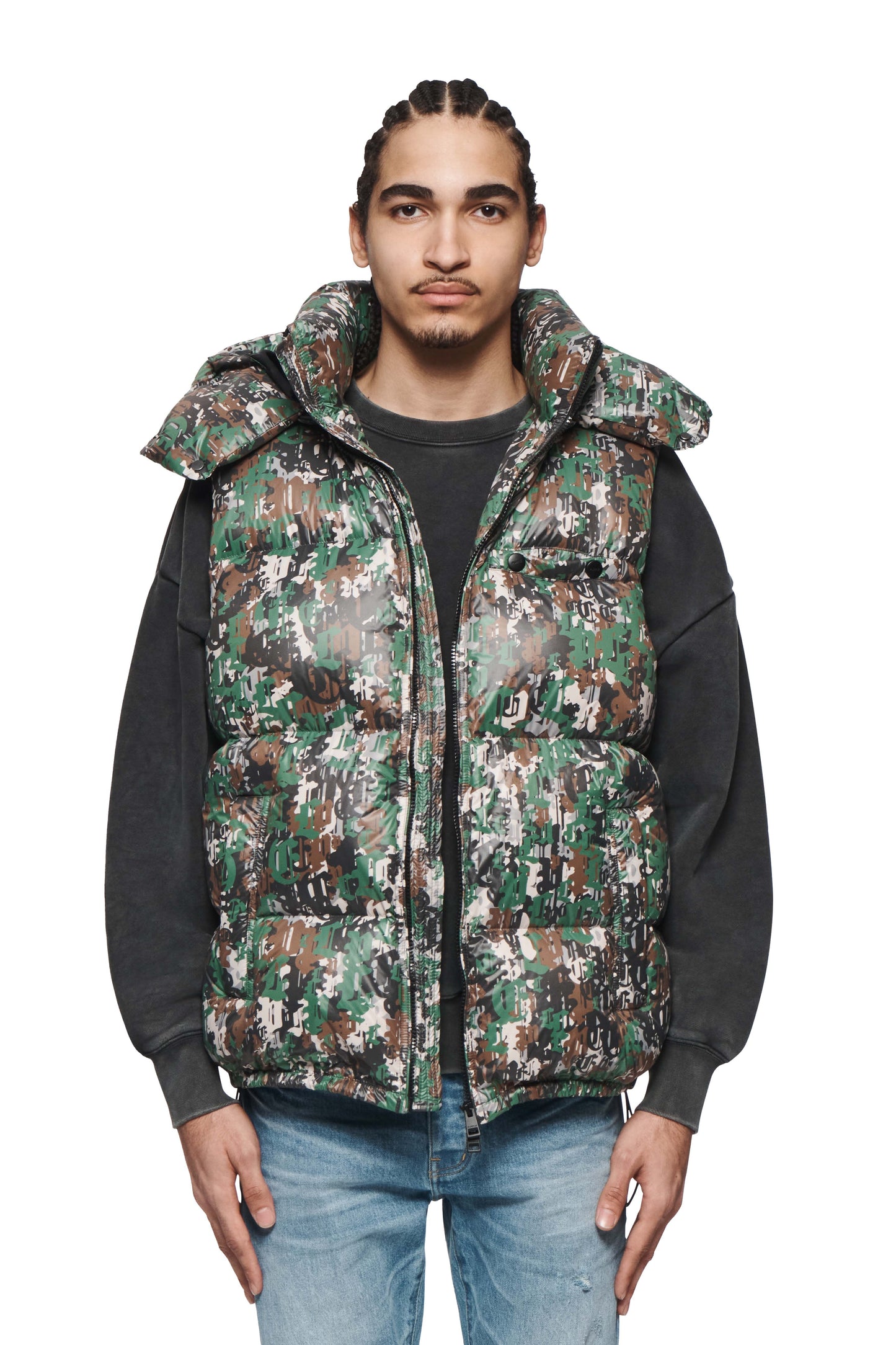 Gothic Camo Puffer Vest