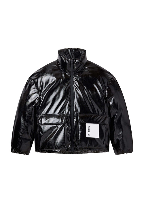 Leather Puffer Jacket