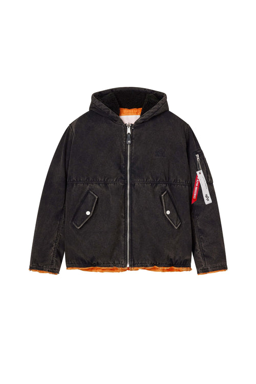Purple X Alpha Industries Bomber