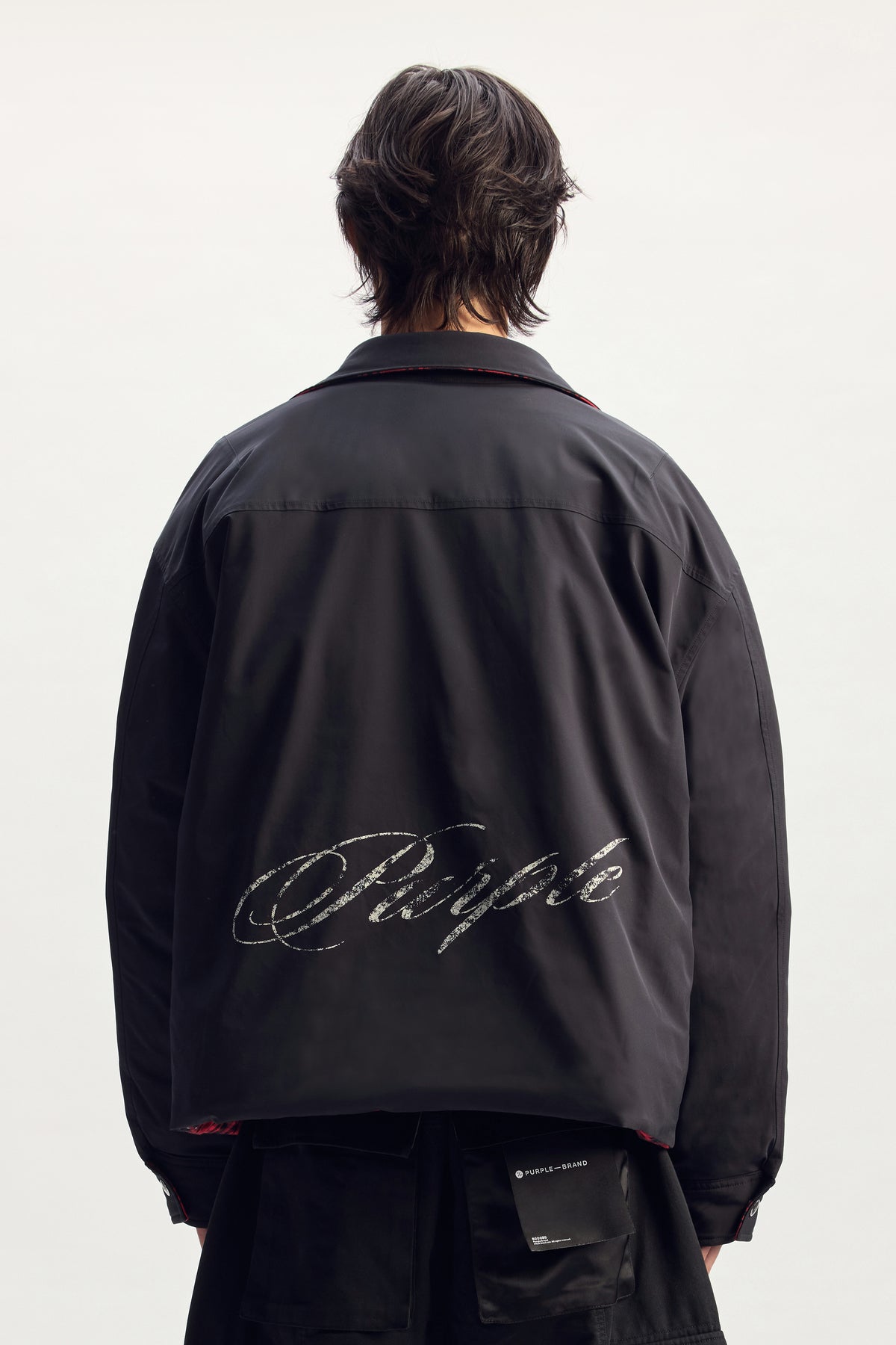 Plaid Script Reversible Jacket