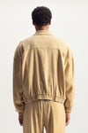 Linen Blend Blouson Jacket