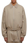 Linen Blend Blouson Jacket