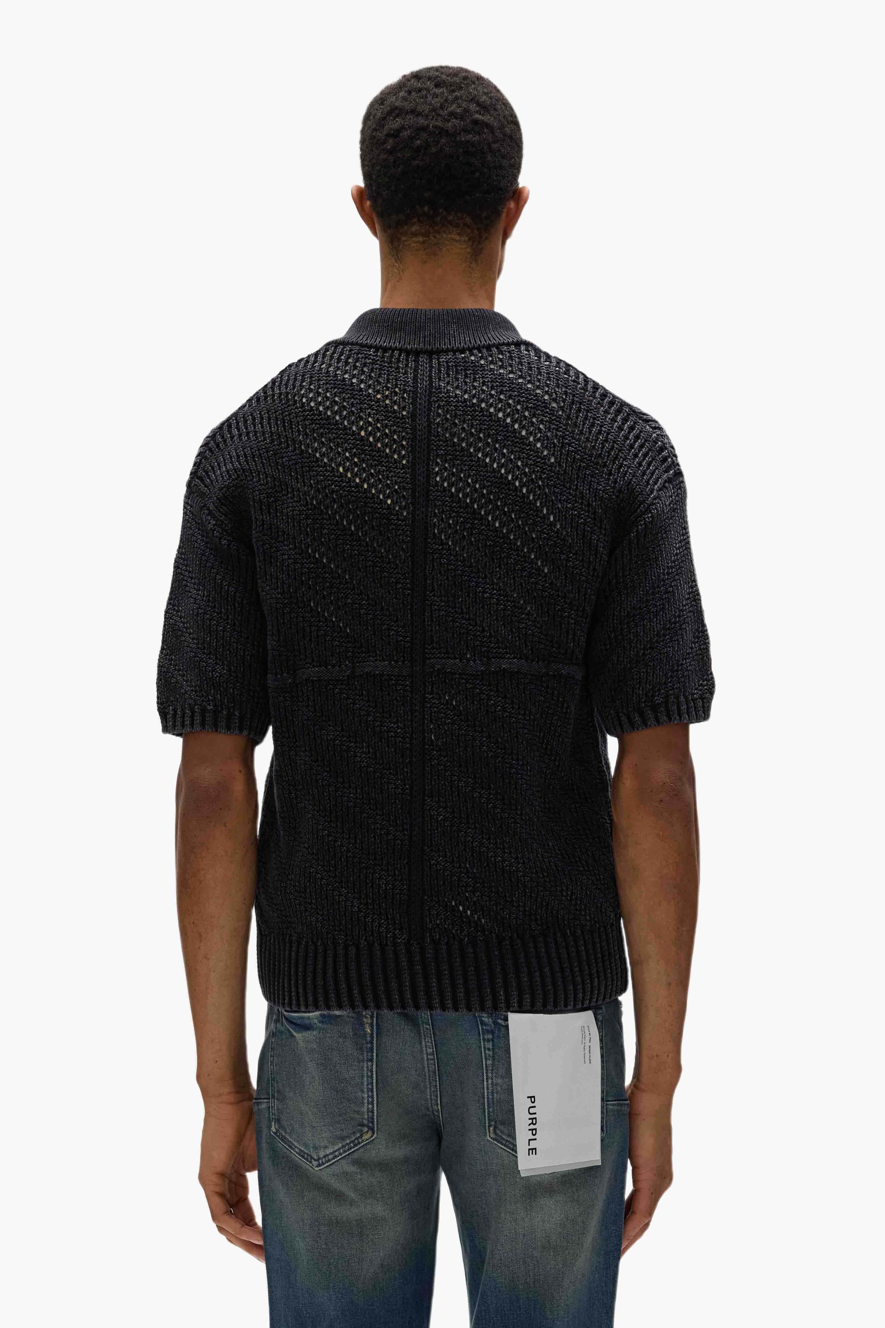 Gothic P Knit Polo – PURPLE BRAND